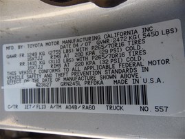 2007 Toyota Tacoma SR5 Silver Crew Cab 4.0L MT 4WD #F22016